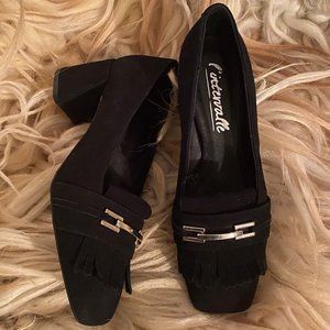 L'Intervalle black suede heels - Made in Spain - size 39